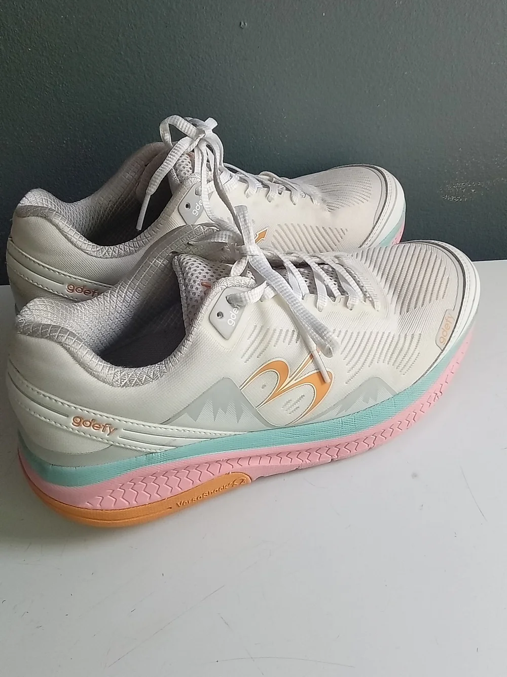Gravity Defyer G-Defy Ion White Pastel Walking Shoes VersoShock Orthopedic